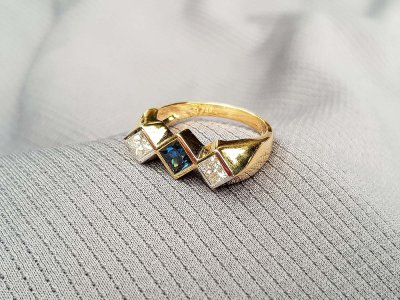 Saphir-Diamant-Ring