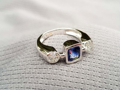 Saphir-Brillant-Ring