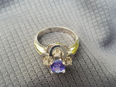 Tansanit-Brillant-Ring