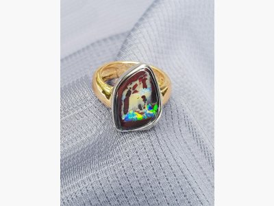 Boulder Opal Ring Gr.56