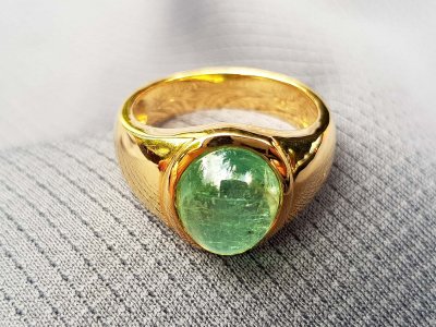 Verdelith-Cabochon-Ring