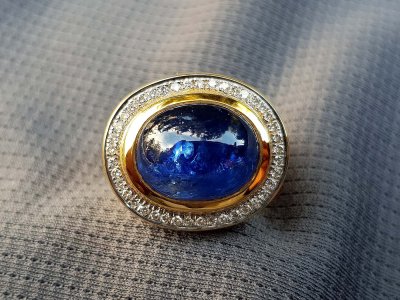 Saphir-Brillant-Ring