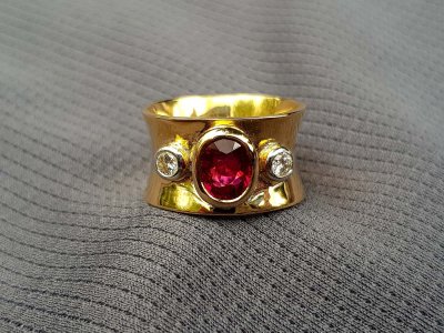 Rubellit-Brillant-Ring