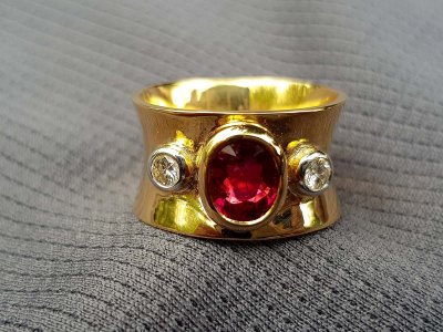 Rubellit-Brillant-Ring