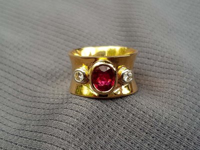 Rubellit-Brillant-Ring