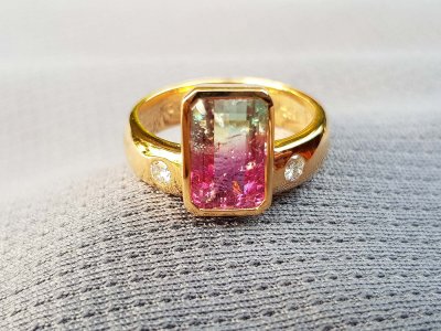 Bicolor-Brillant-Ring
